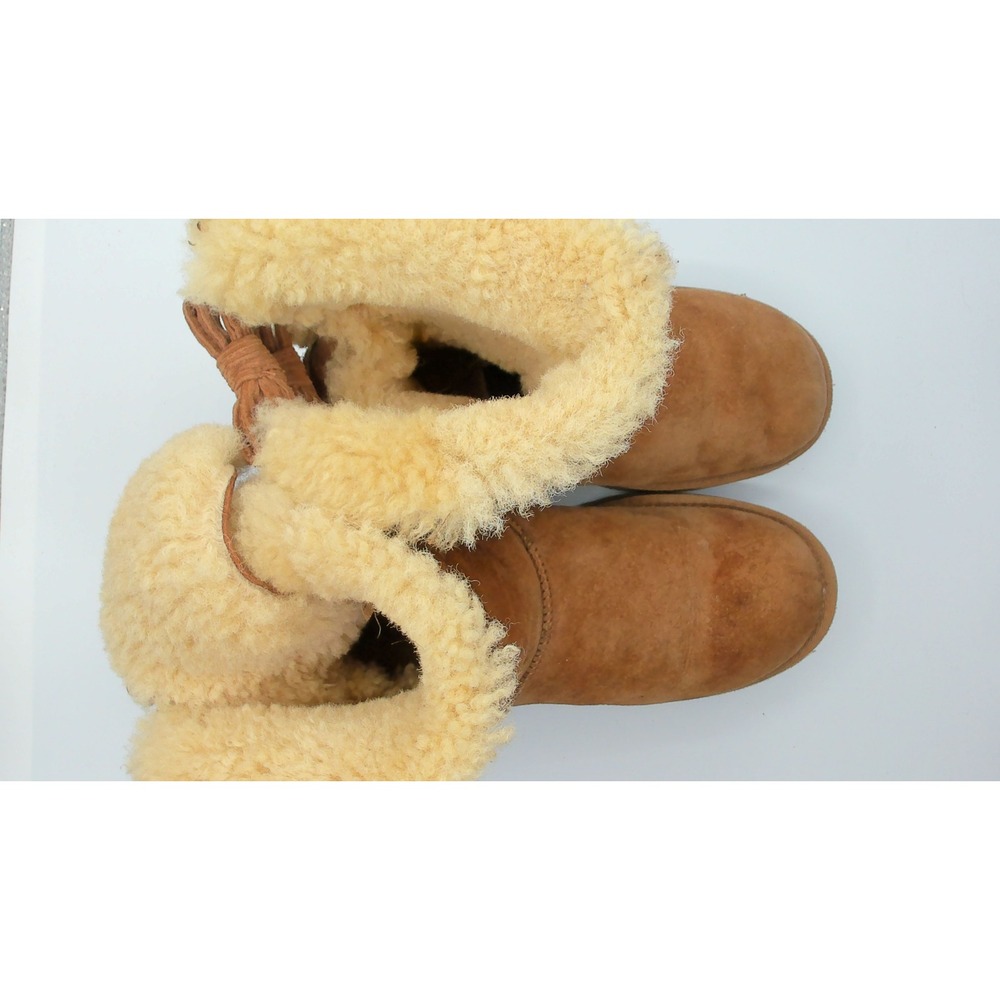 UGG Australia Bailey Bow II Chestnut Brown Suede Boots 1005532 Women 9